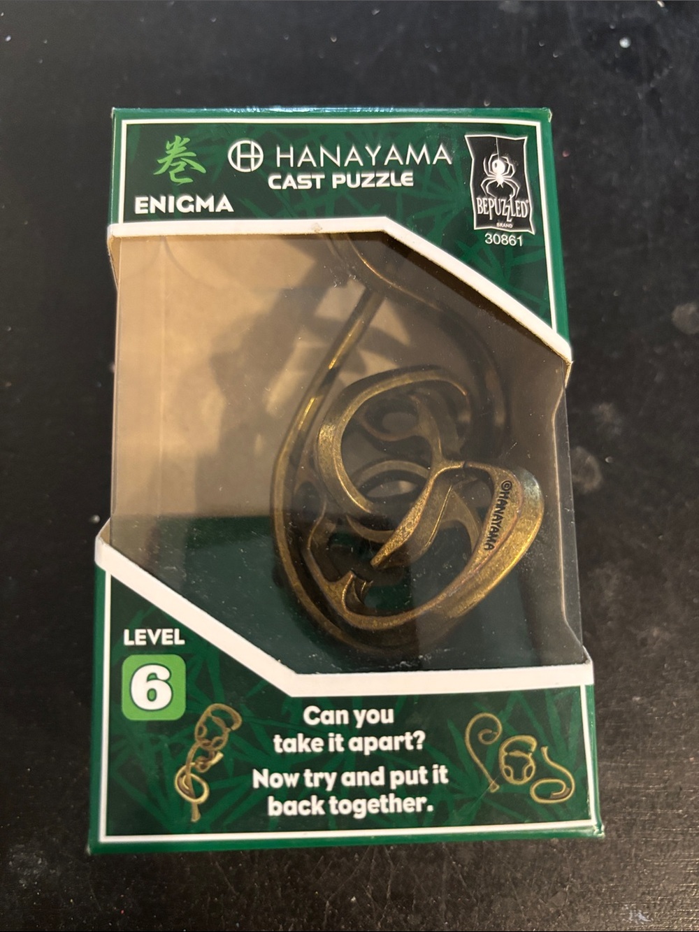 Hanayama Enigma Cast Puzzle - Bronze Metal (Level 6)